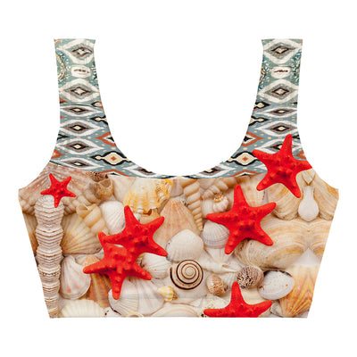Shell Beach Crop Top Front