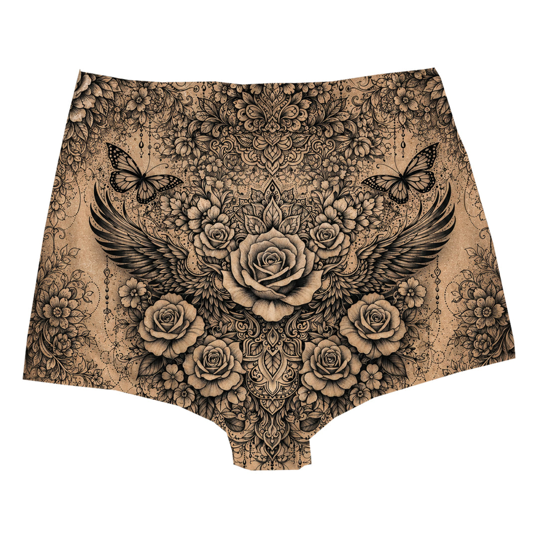 Skin Painting Highwaist Woman Underwear Beachwear Loungewear