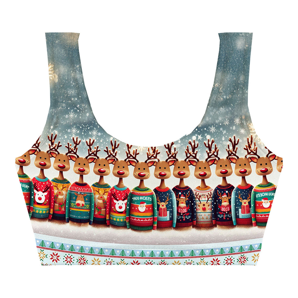 Sleigh Style Crop Top Back