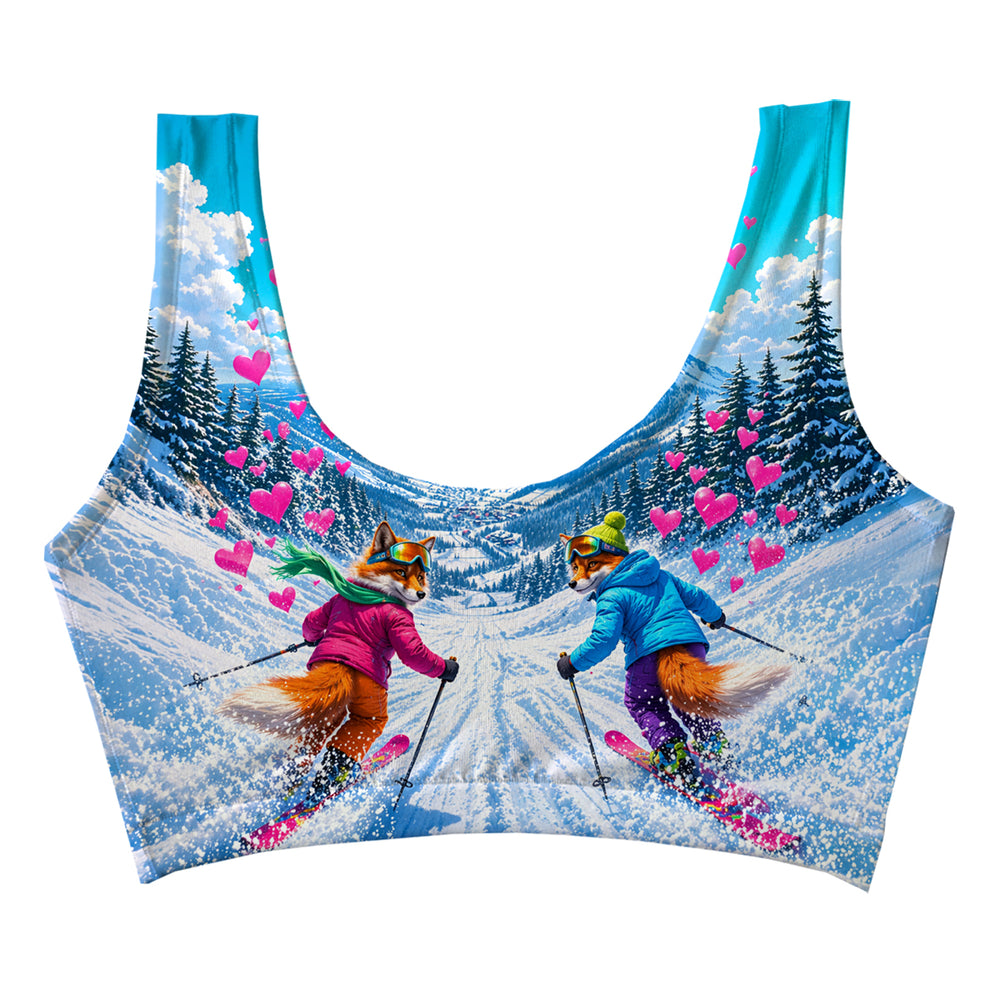 Snow Fox Crop Top Woman Underwear Beachwear Loungewear