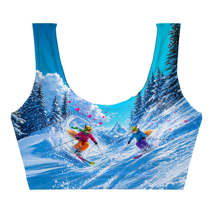 Snow Fox Crop Top Woman Underwear Beachwear Loungewear