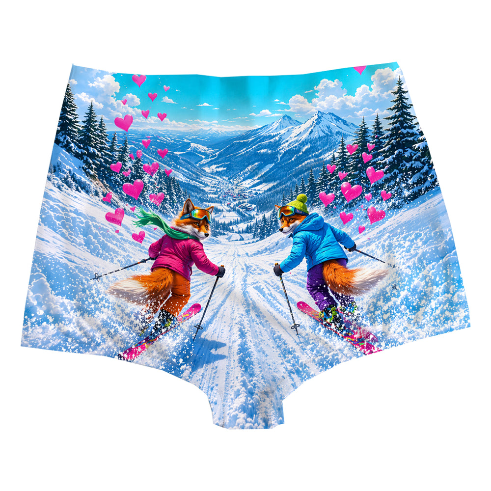 Snow Fox Highwaist Woman Underwear Beachwear Loungewear