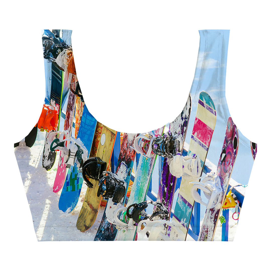 Snowboards Crop Top Front