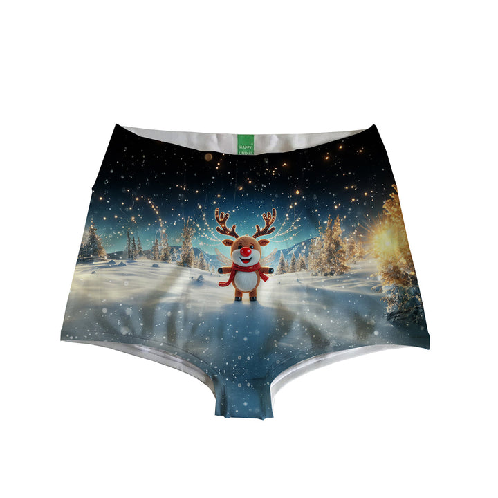 Snowy Reindeer Highwaist