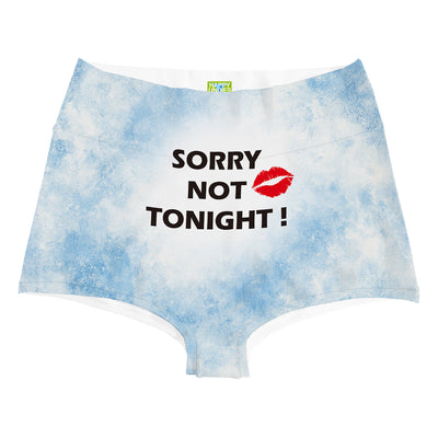 Sorry Not Tonight Highwaist Woman Underwear Beachwear Loungewear