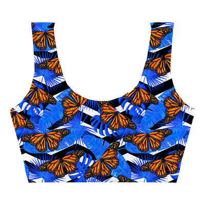 Spring Butterfly Crop Top Front