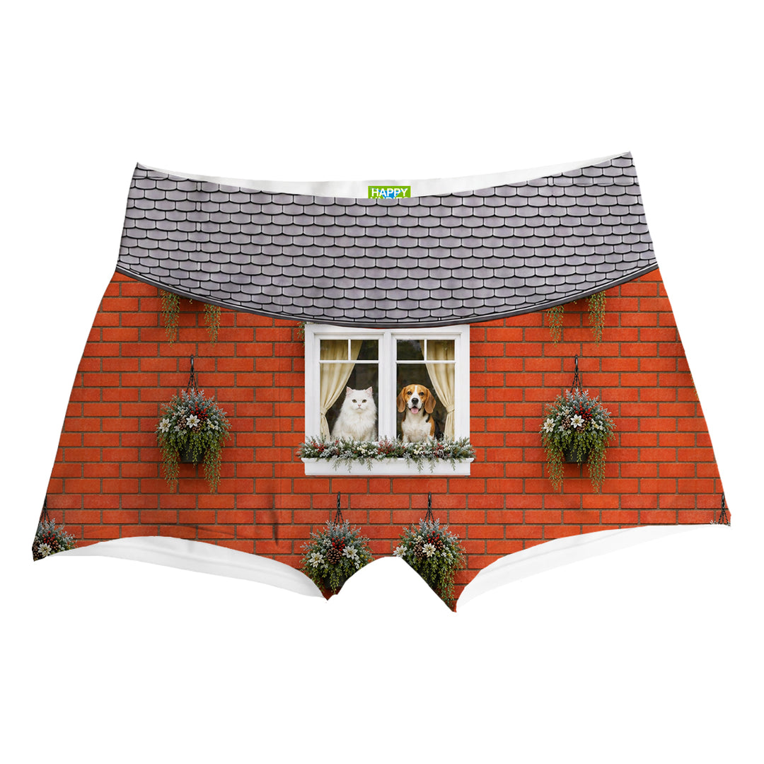 Spying Pet Boxer Man Underwear Beachwear Loungewear