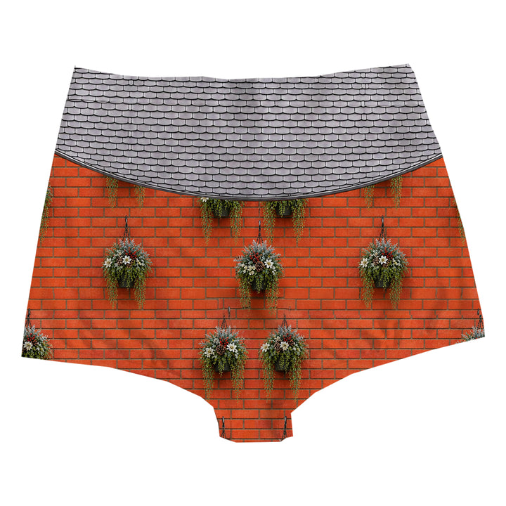 Spying Pet Highwaist Woman Underwear Beachwear Loungewear
