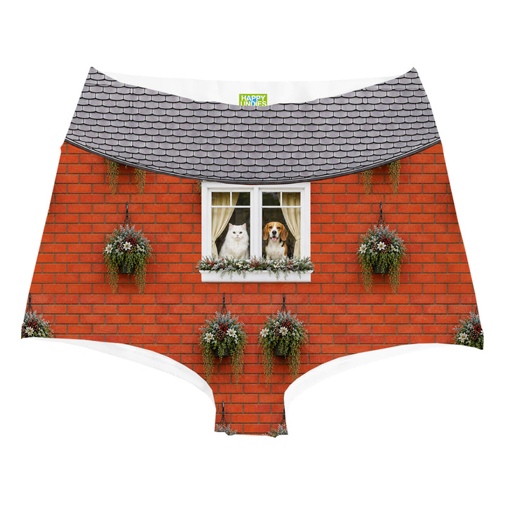 Spying Pet Highwaist Woman Underwear Beachwear Loungewear