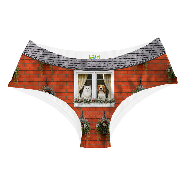 Spying Pet Hipster Woman Underwear Beachwear Loungewear