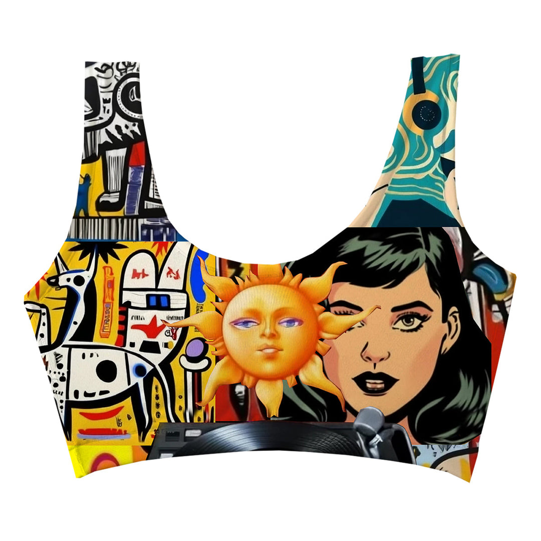 Street Art Crop Top Woman Underwear Beachwear Loungewear