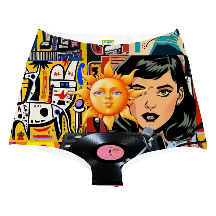 Street Art Highwaist Woman Underwear Beachwear Loungewear