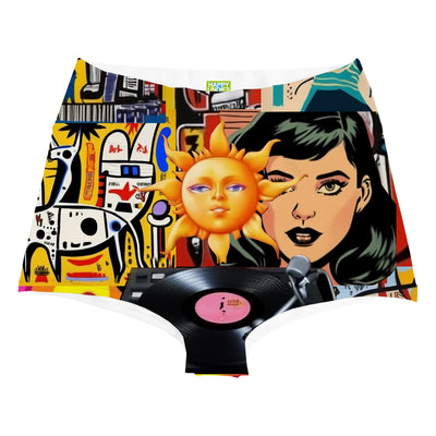 Street Art Highwaist Woman Underwear Beachwear Loungewear