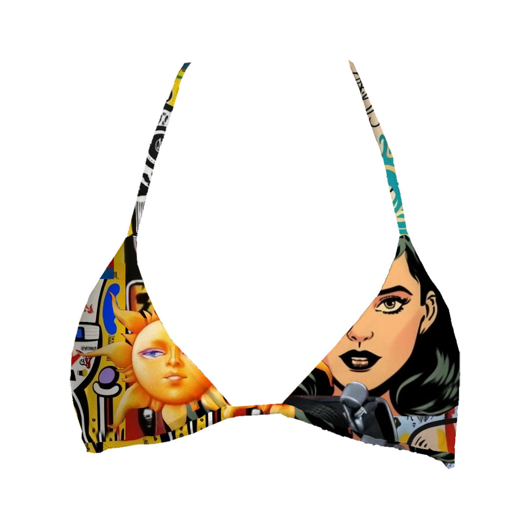 Street Art Top Triangle Woman Underwear Beachwear Loungewear