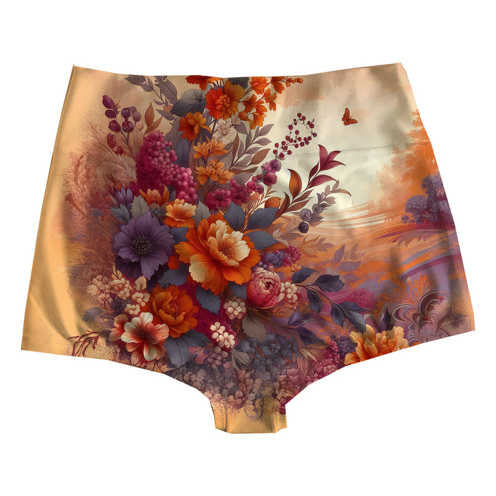 Sunset Flowers Highwaist Back