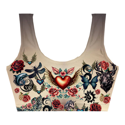 Tattoo Art Crop Top Front
