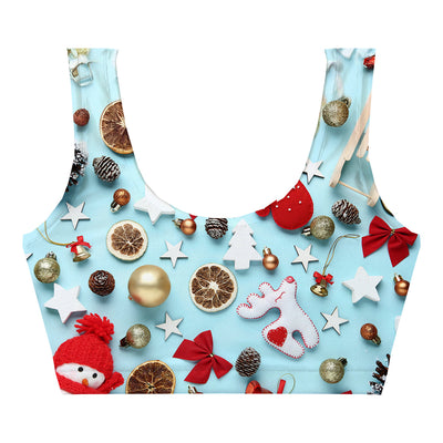 Time For Christmas Crop Top Front