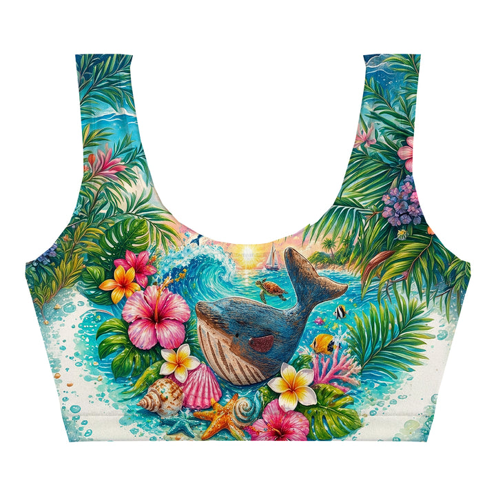 Timmy The Whale Crop Top Woman Underwear Beachwear Loungewear