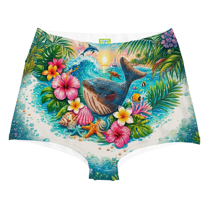 Timmy The Whale Highwaist Woman Underwear Beachwear Loungewear