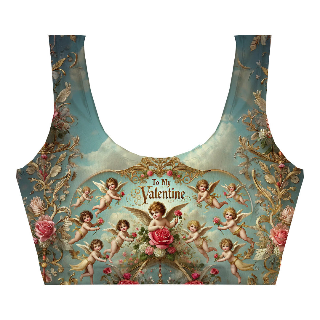 To My Valentine Crop Top Woman Underwear Beachwear Loungewear