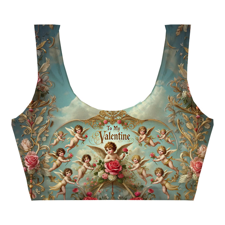 To My Valentine Crop Top Woman Underwear Beachwear Loungewear