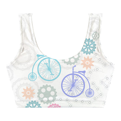 Vintage Bike Crop Top Woman Underwear Beachwear Loungewear