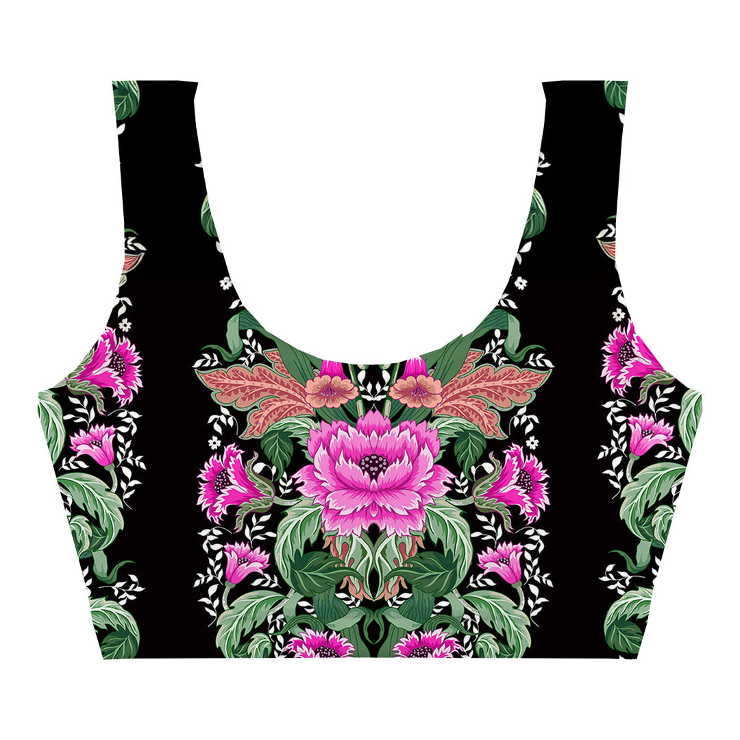 Vintage Flower Crop Top Front