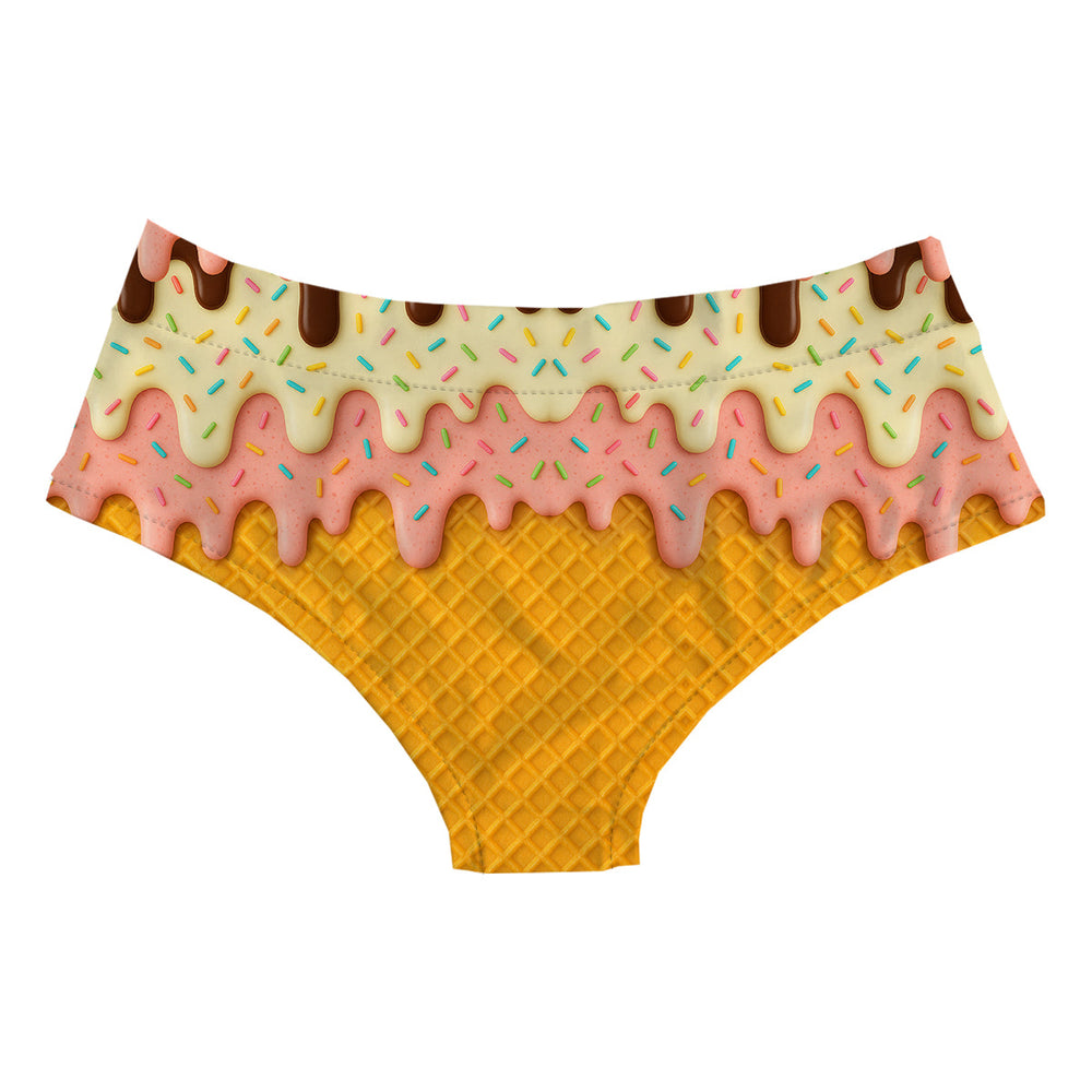 Waffle Hipster Woman Underwear Beachwear Loungewear