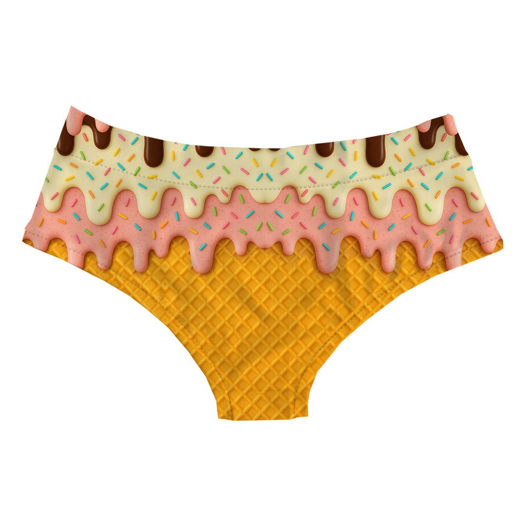 Waffle Hipster Woman Underwear Beachwear Loungewear