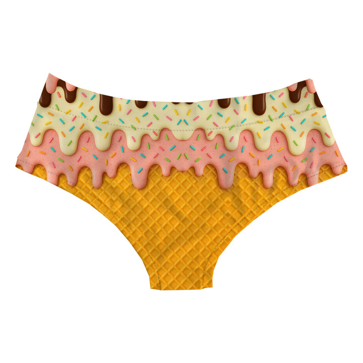 Waffle Hipster Woman Underwear Beachwear Loungewear