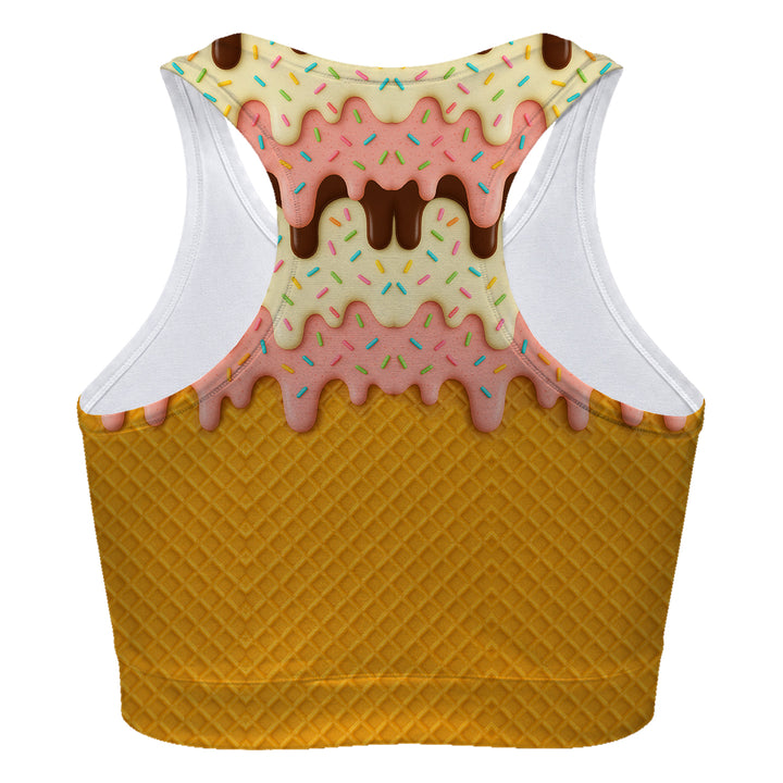 Waffle Sport Bra Woman Underwear Beachwear Loungewear