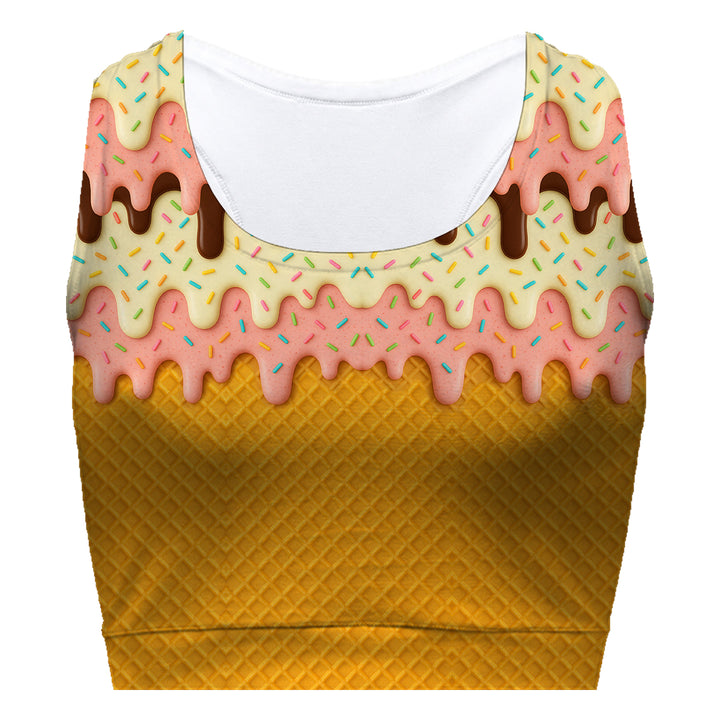 Waffle Sport Bra Woman Underwear Beachwear Loungewear