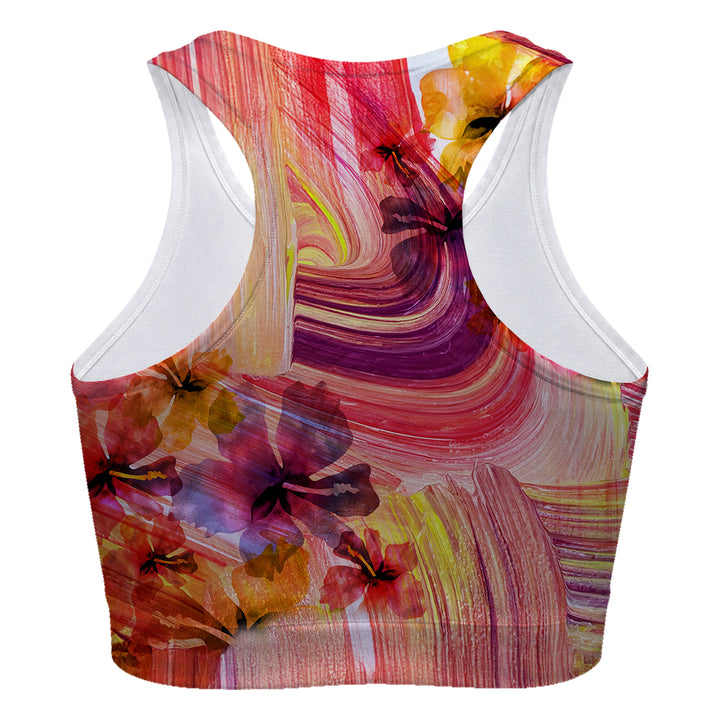 Watercolor Sport Bra Woman Underwear Beachwear Loungewear