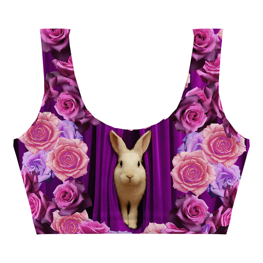 Wild Rabbit Crop Top Woman Underwear Beachwear Loungewear