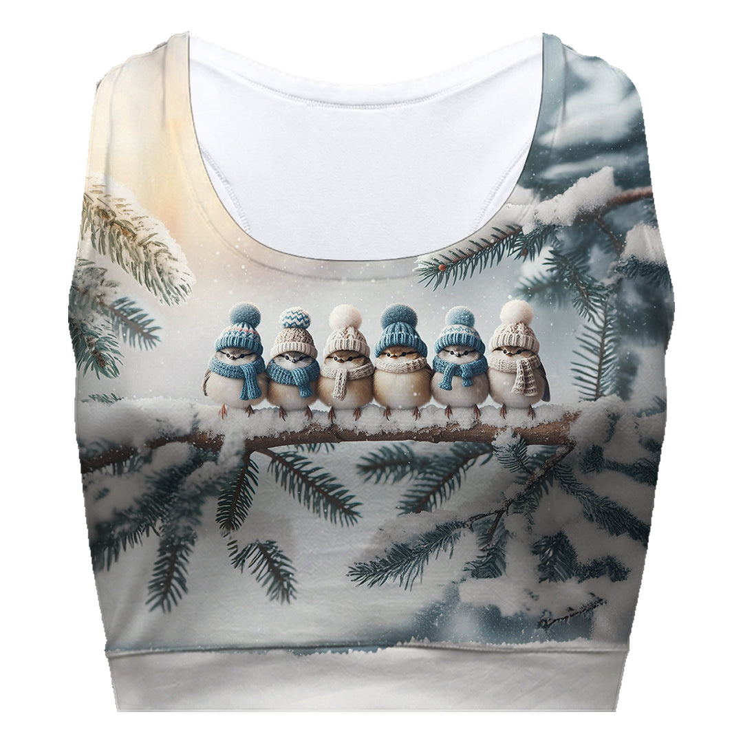 Winter Birds Sport Bra Woman Underwear Beachwear Loungewear