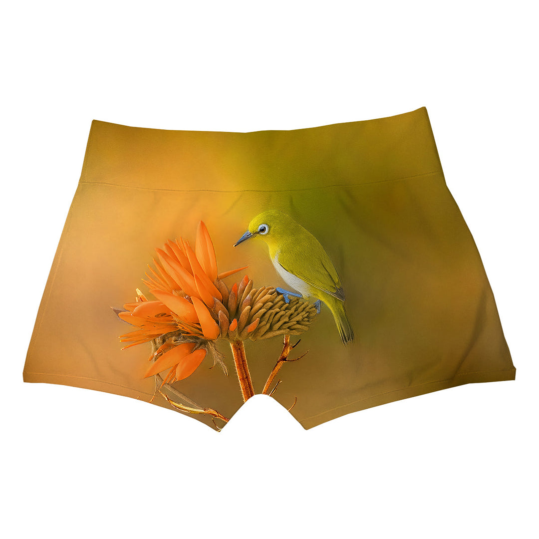 Yellow Bird Boxer Man Underwear Beachwear Loungewear