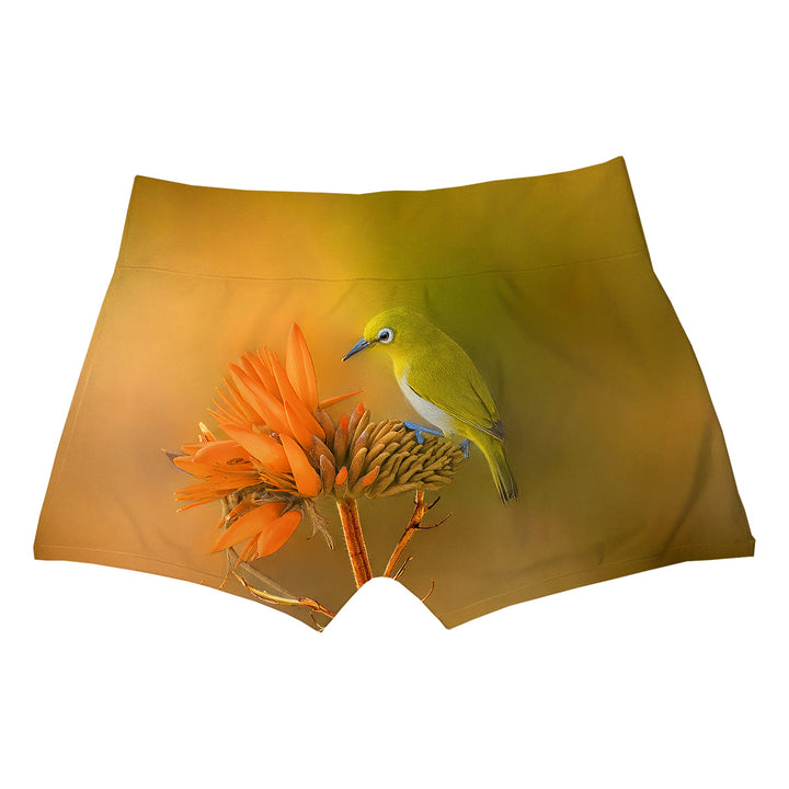 Yellow Bird Boxer Man Underwear Beachwear Loungewear