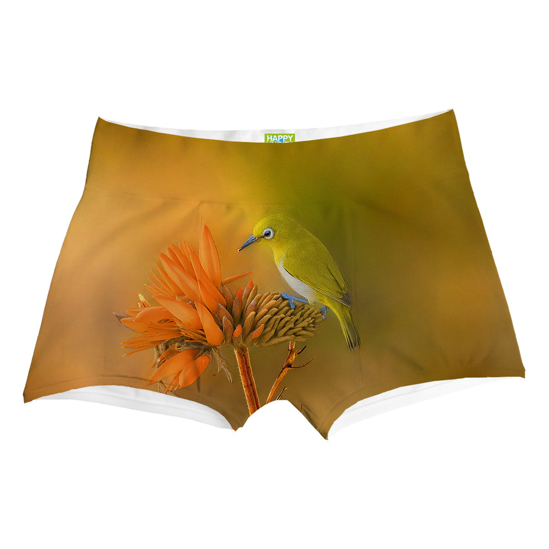 Yellow Bird Boxer Man Underwear Beachwear Loungewear