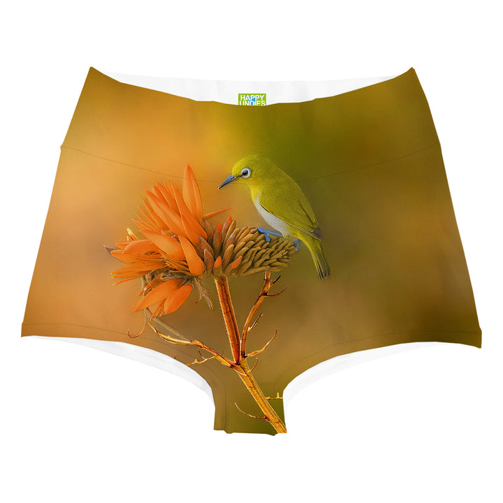 Yellow Bird Highwaist Woman Underwear Beachwear Loungewear