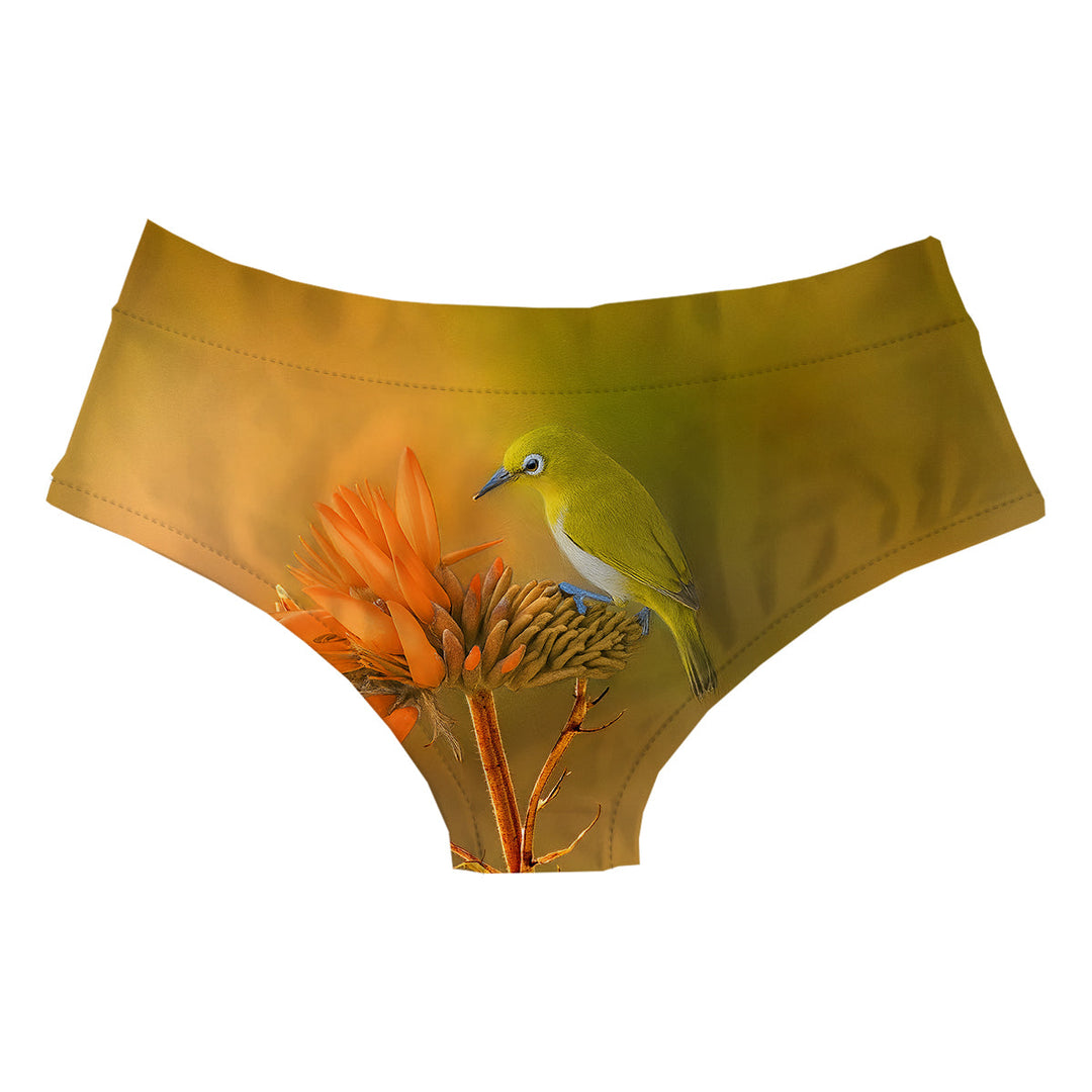 Yellow Bird Hipster Woman Underwear Beachwear Loungewear