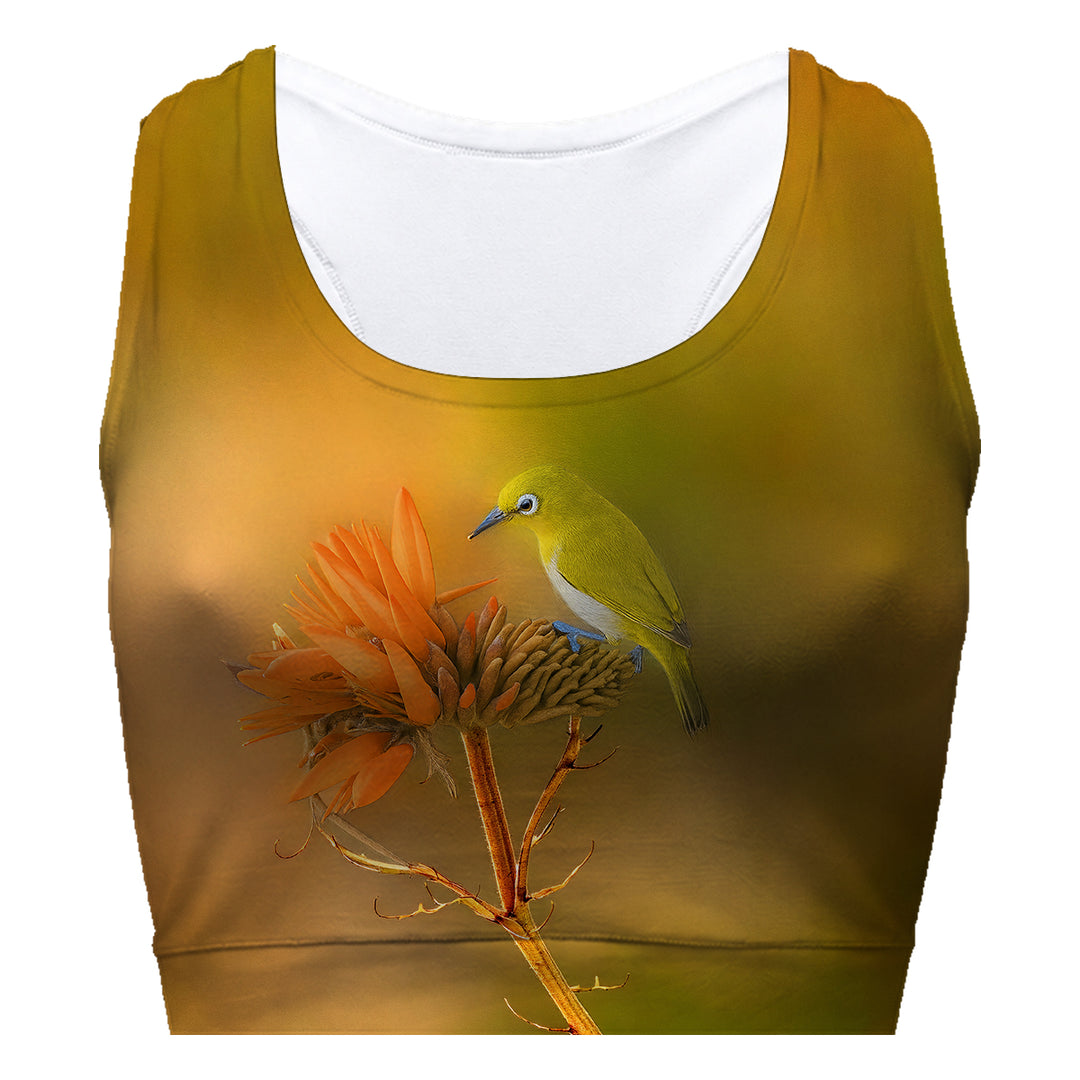 Yellow Bird Sport Bra Woman Underwear Beachwear Loungewear