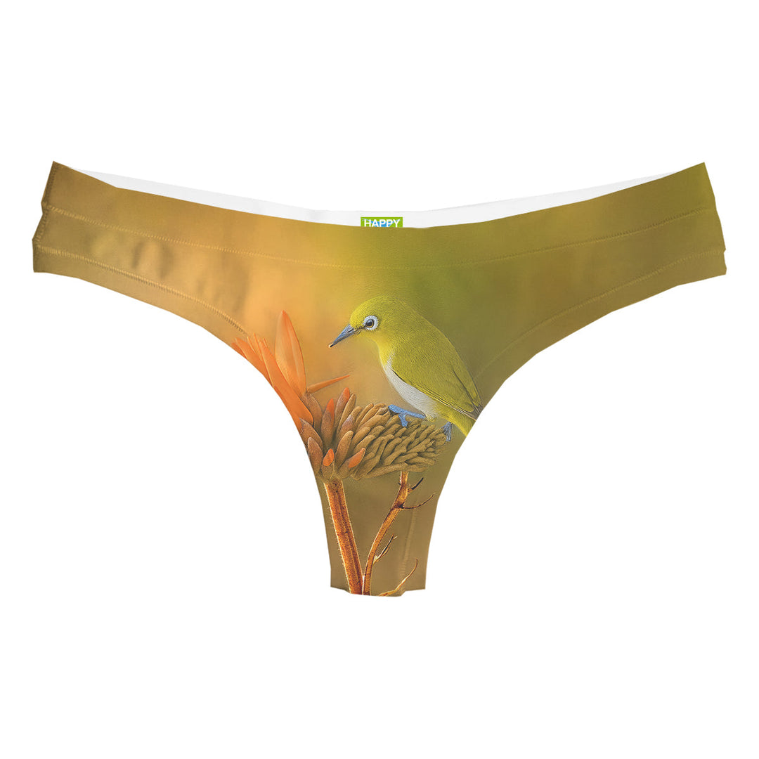 Yellow Bird String Woman Underwear Beachwear Loungewear