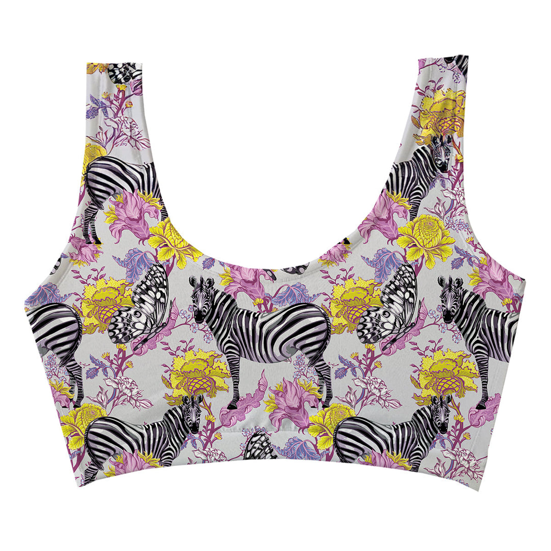 Zebras Flirt Crop Top Back