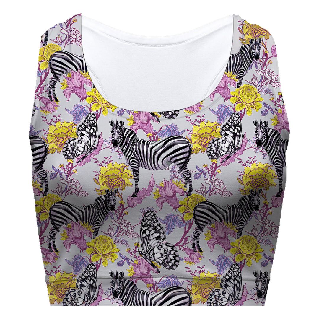Zebras Flirt Sport Bra Woman Underwear Beachwear Loungewear